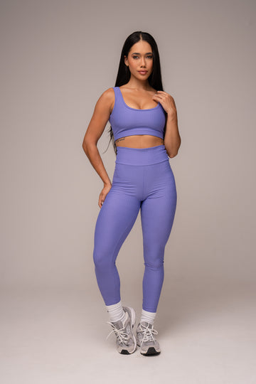 Conjunto Fitness Texturizado Legging e Top Lavanda