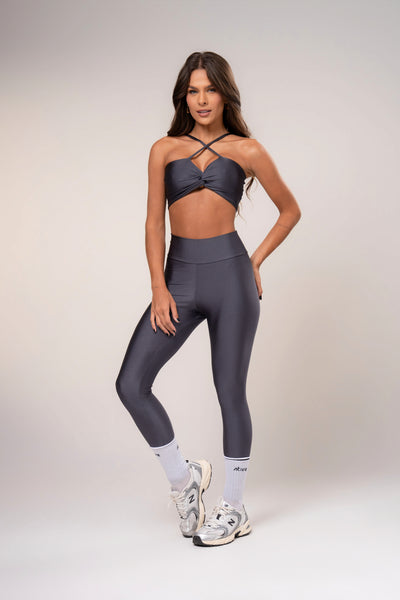 Conjunto Legging e Top Torcido Glow Grafite