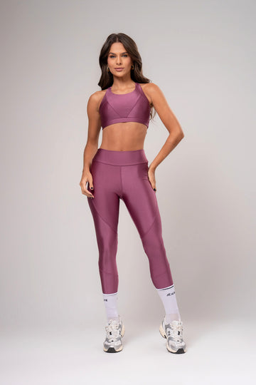 Conjunto Legging e Top Recortes Glow Malva