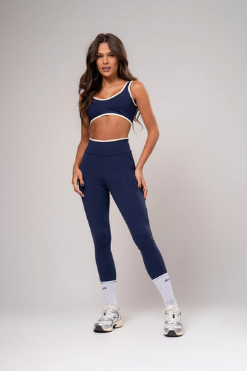 Conjunto Legging e Top Viés Cosmo Azul Noturno