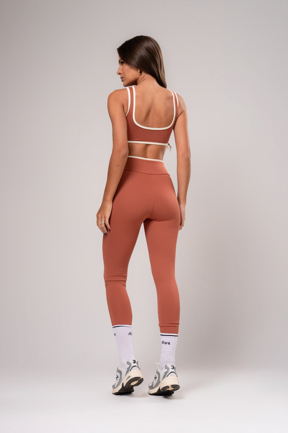 Conjunto Legging e Top Viés Cosmo Terracota