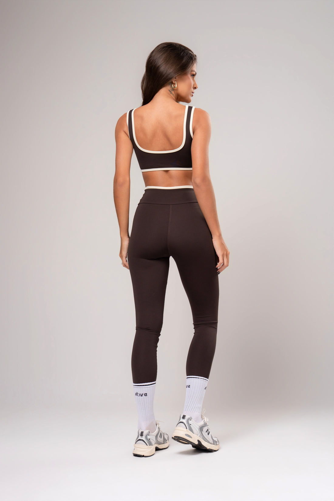 Conjunto Legging e Top Viés Cosmo Expresso