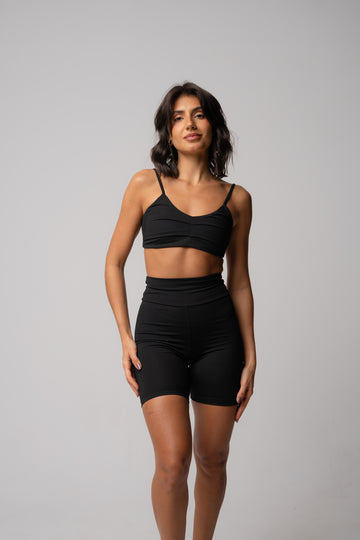 Conjunto Short e Top Fita Essentials Preto