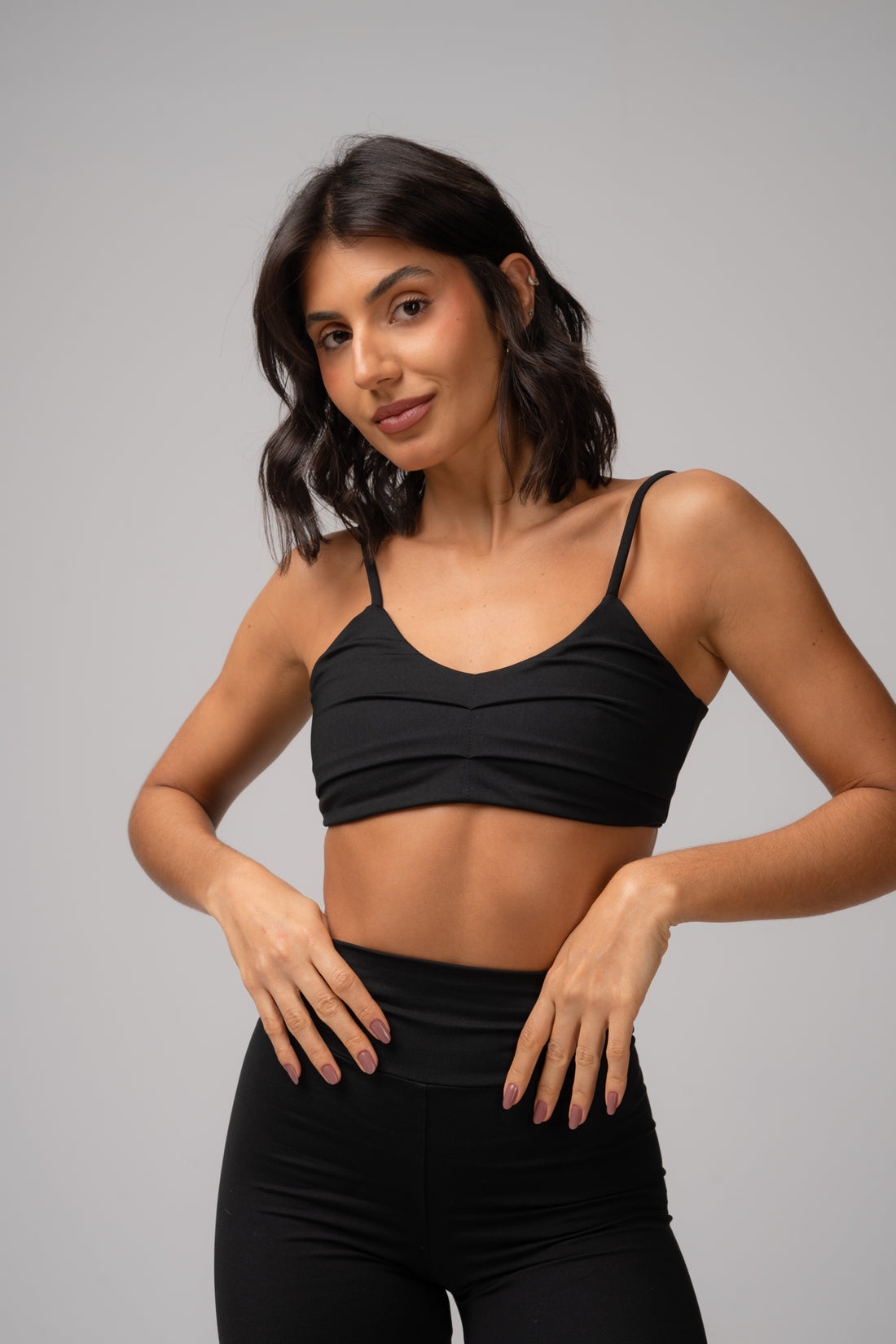 Conjunto Short e Top Fita Essentials Preto