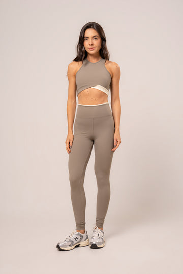 Conjunto Legging e Top Fantasy Bicolor Power Capuccino