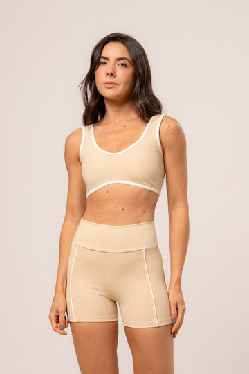 Conjunto Short e Top Viés Power Vanilla