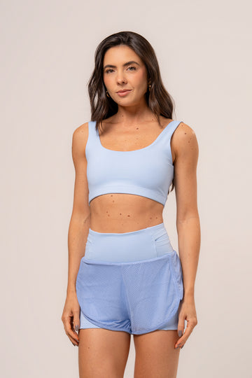 Conjunto Short Duplo Telinha e Top Soul Cosmo Lagoon Blue