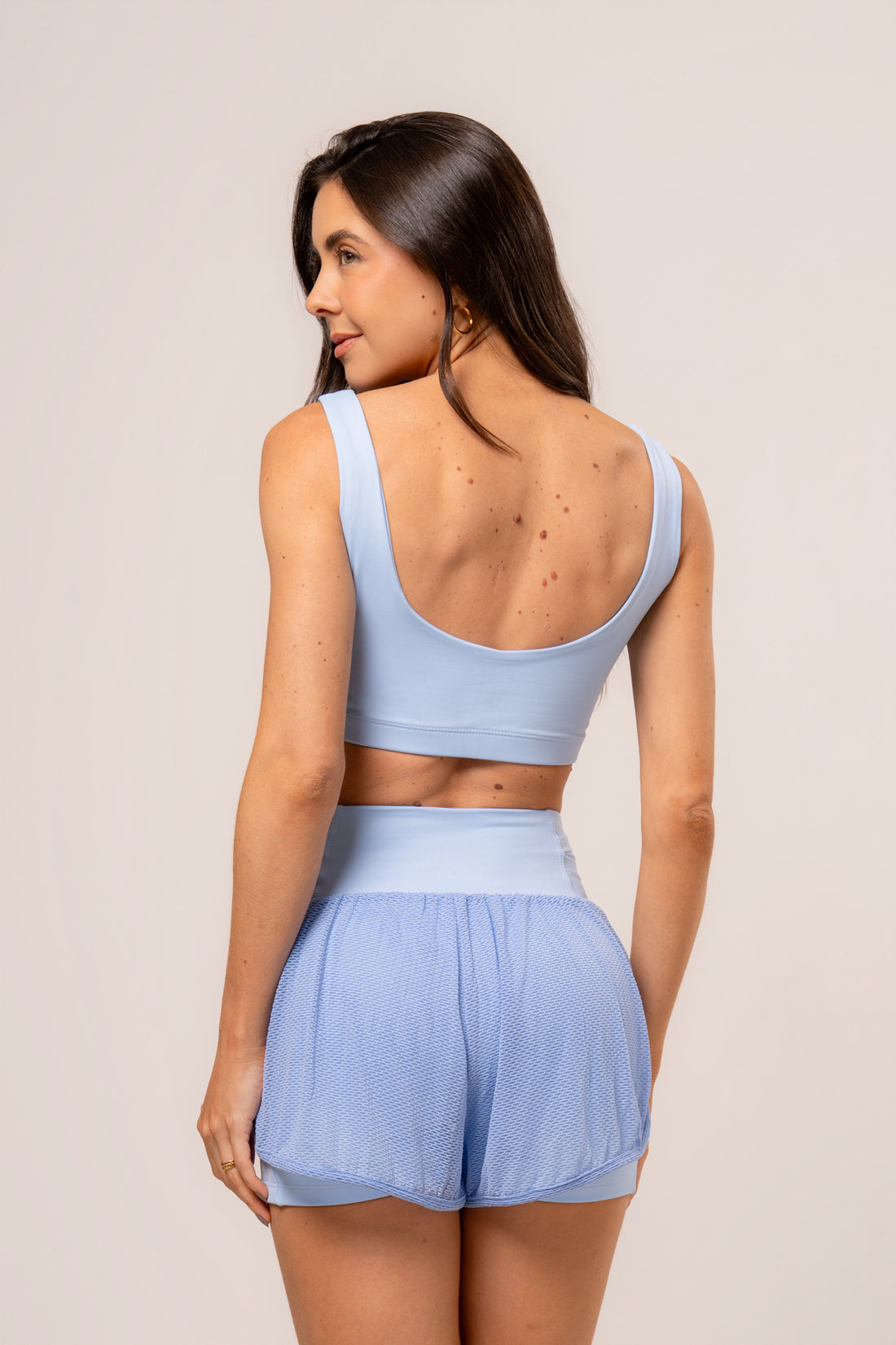 Conjunto Short Duplo Telinha e Top Soul Cosmo Lagoon Blue