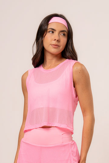 Regata Cropped Telinha Cosmo Icy Pink