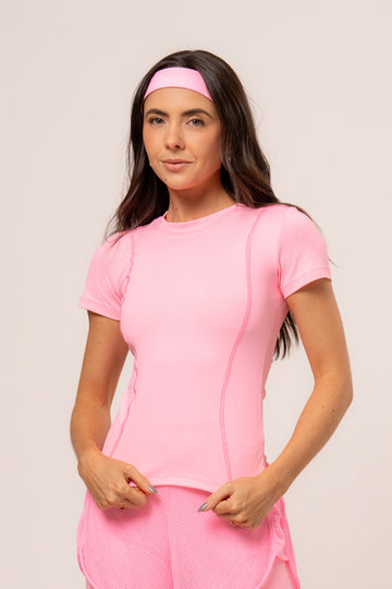 Blusa Manga Curta Cosmo Icy Pink