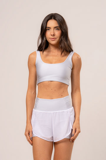 Conjunto Short Duplo Telinha e Top Soul Cosmo Ibiza White