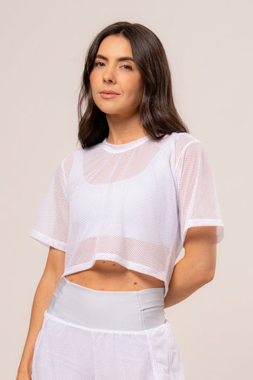 Camiseta Cropped Telinha Cosmo Ibiza White