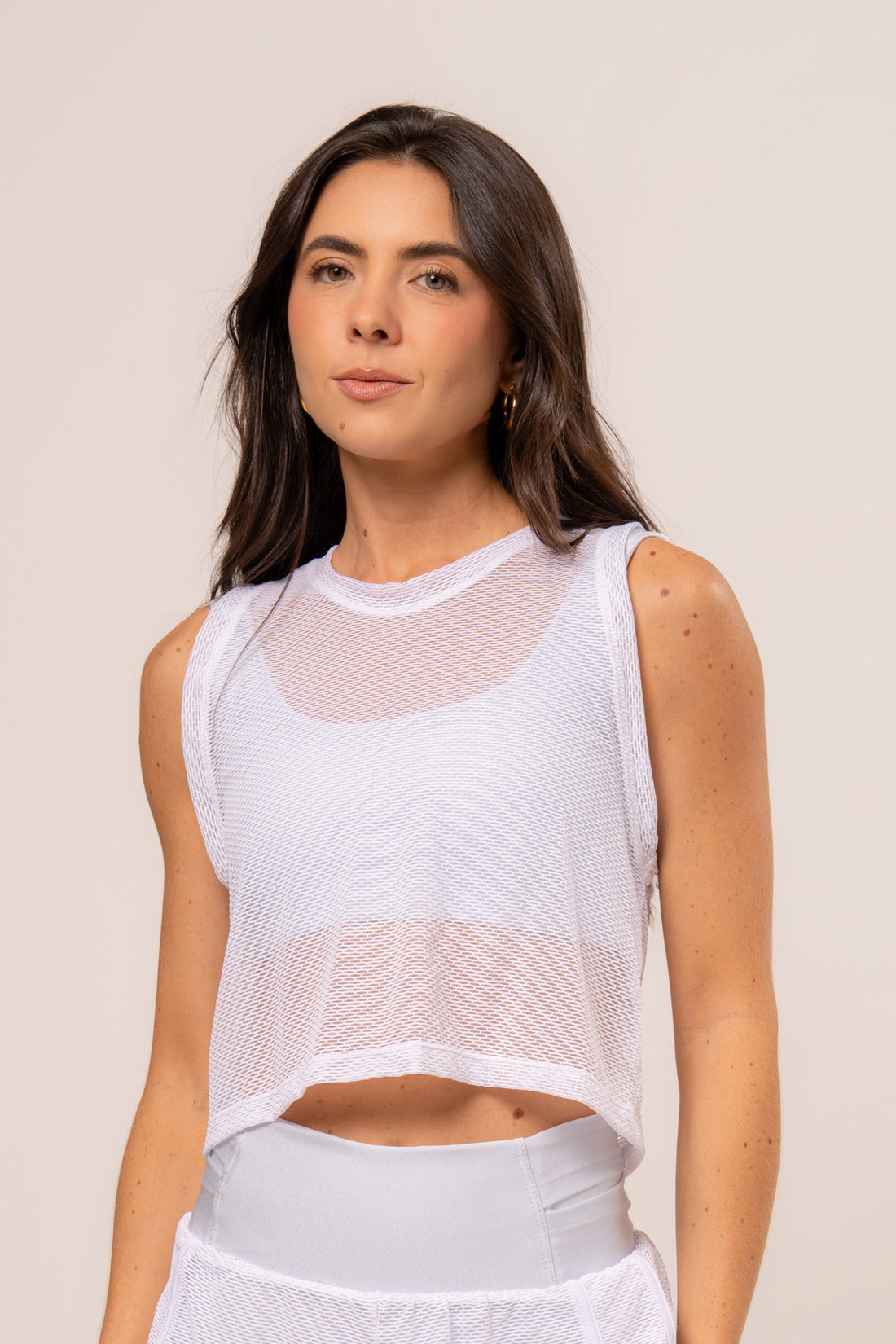 Regata Cropped Telinha Cosmo Ibiza White