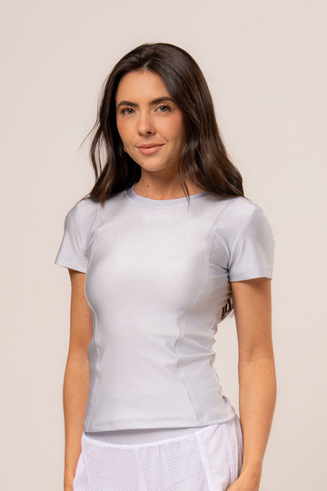 Blusa Manga Curta Cosmo Ibiza Silver