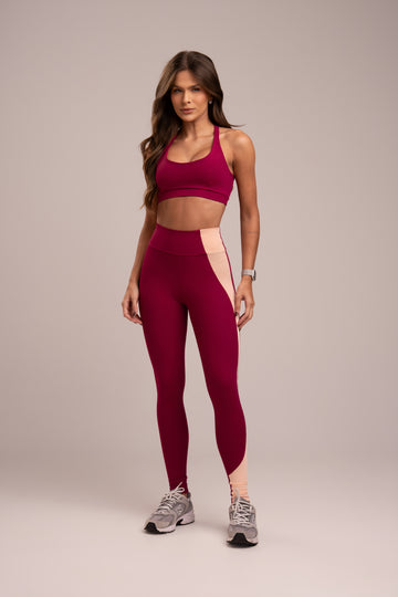 Conjunto Legging e Top Energy Marsala Power