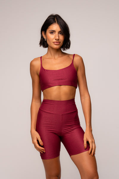 Conjunto Short e Top Faixa Lovers Marsala