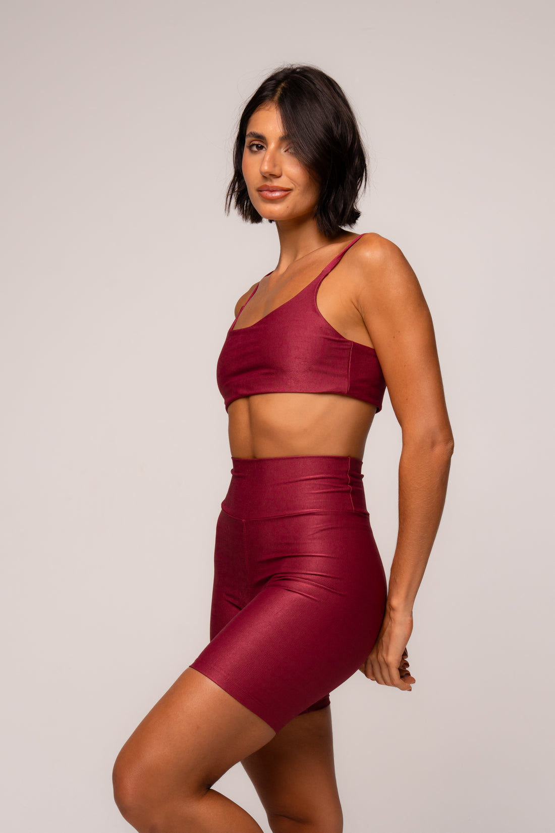 Conjunto Short e Top Faixa Lovers Marsala