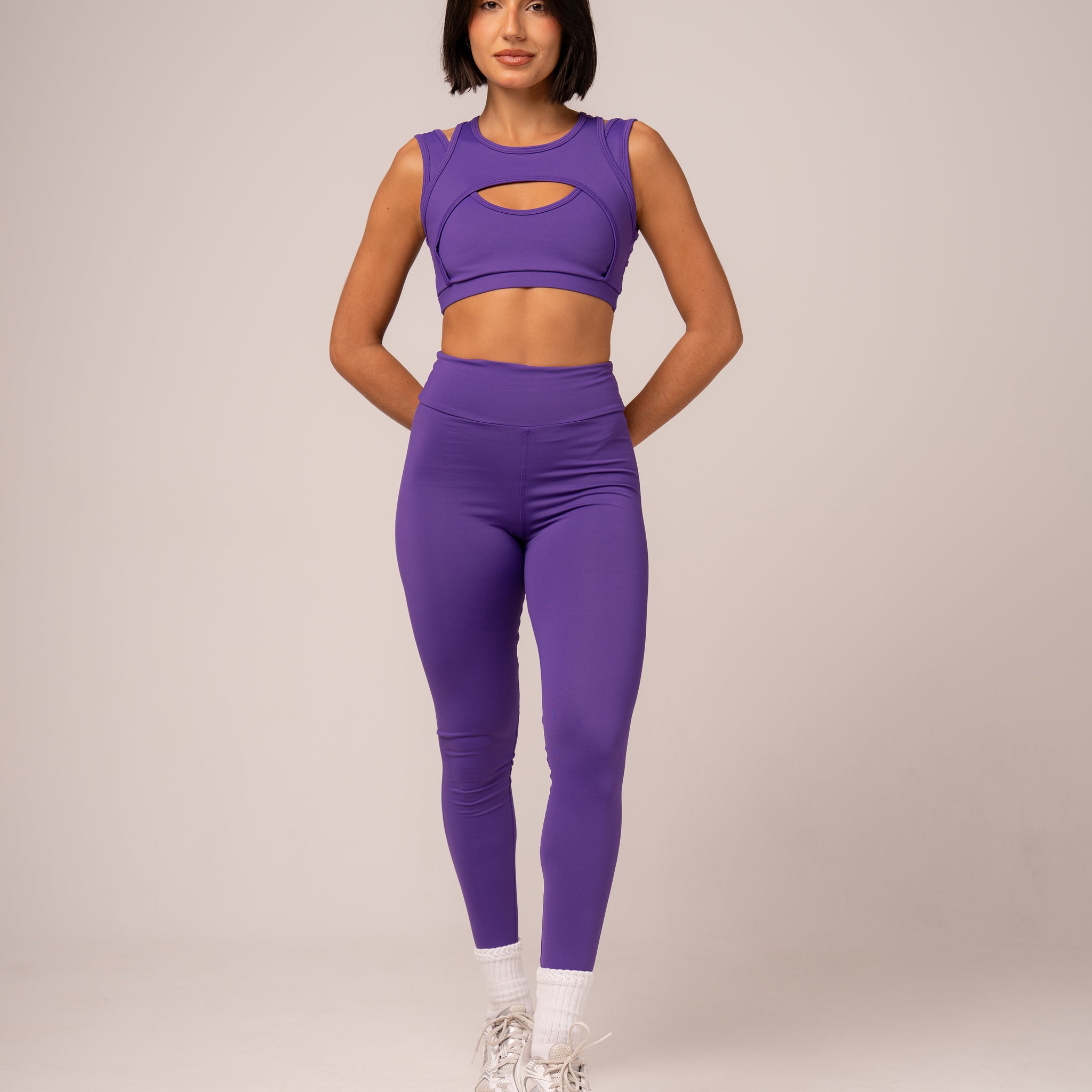 Conjunto Legging e Top Player Púrpura
