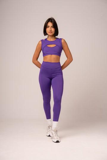 Conjunto Legging e Top Player Púrpura