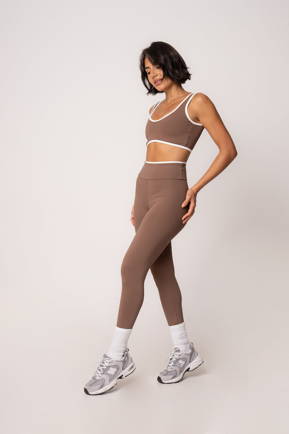 Conjunto Legging e Top Viés Cosmo Chocolate