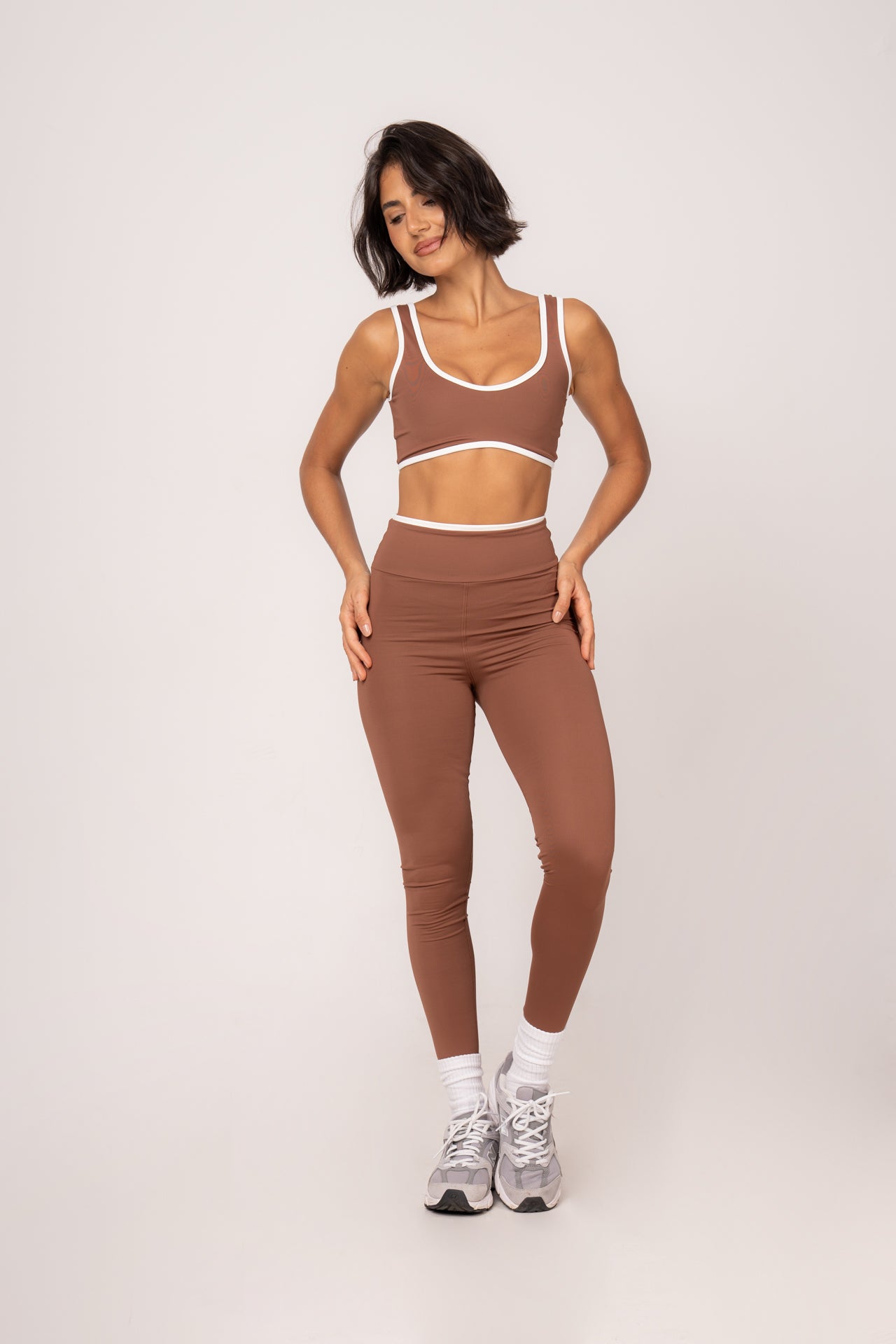 Conjunto Legging e Top Viés Cosmo Caramelo