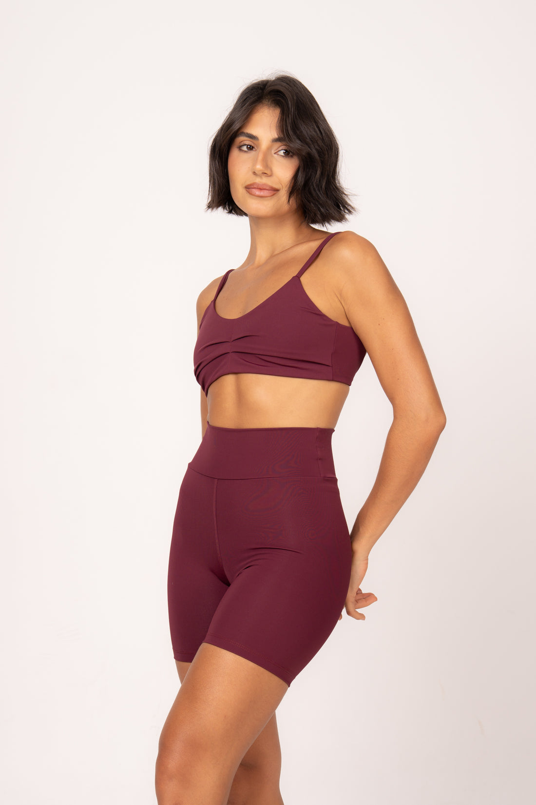 Conjunto Short e Top Fita Essentials Marsala