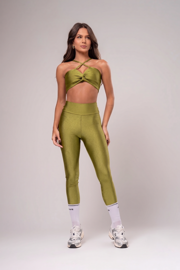 Conjunto Legging e Top Torcido Glow Oliva