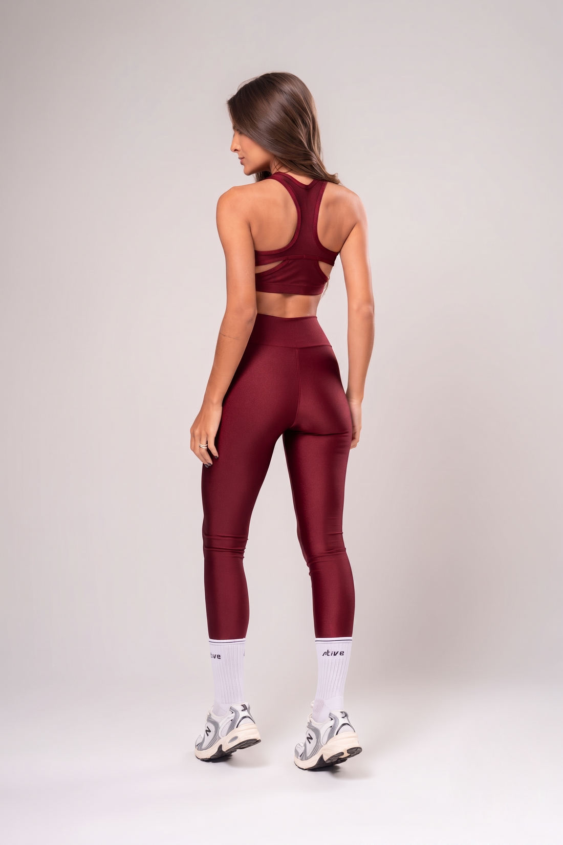 Conjunto Legging e Top Intense Glow Cereja