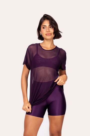 Blusa Tule Açaí