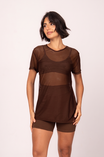 Blusa Tule Café