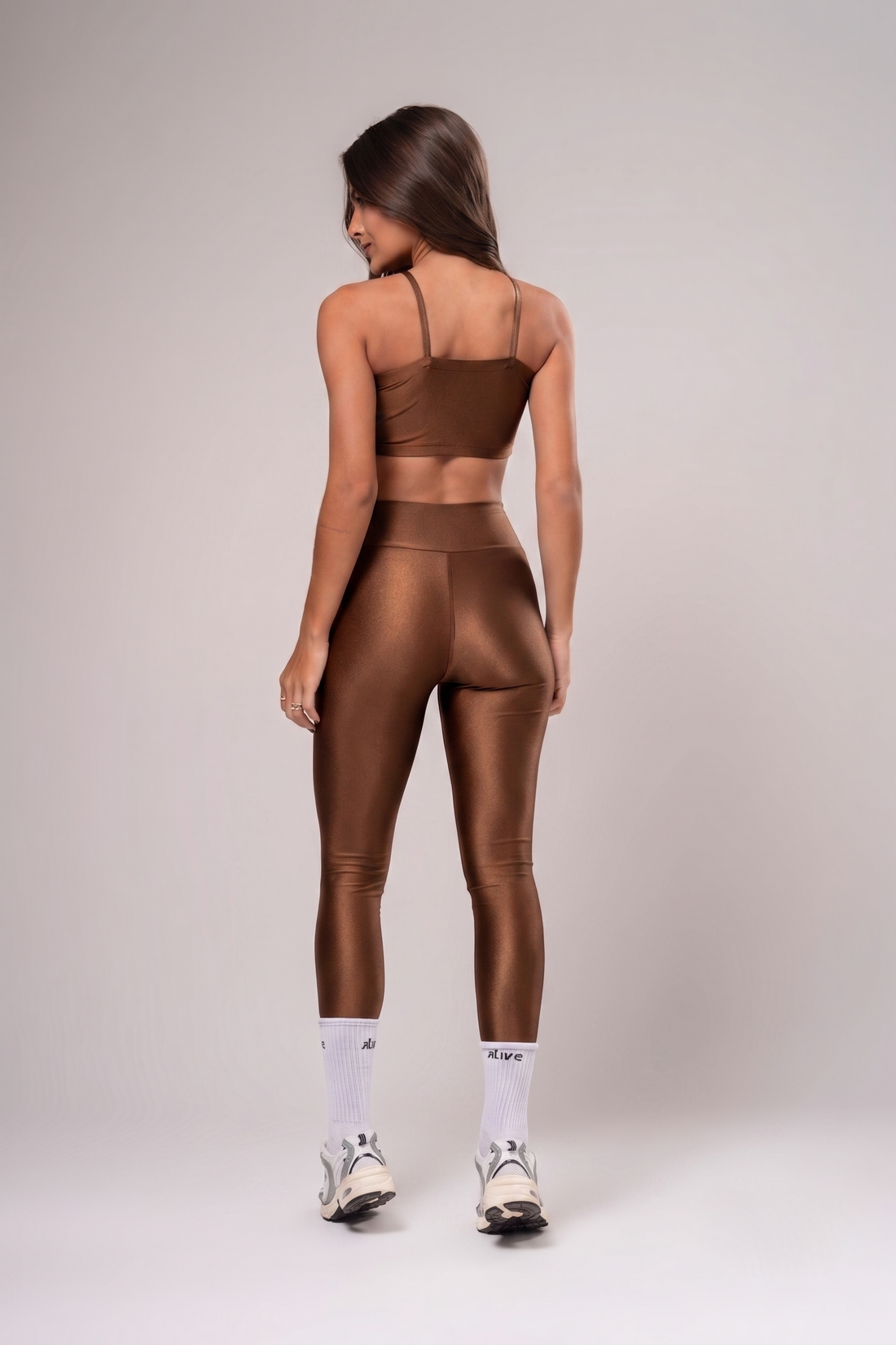 Conjunto Legging e Top Torcido Glow Mocca
