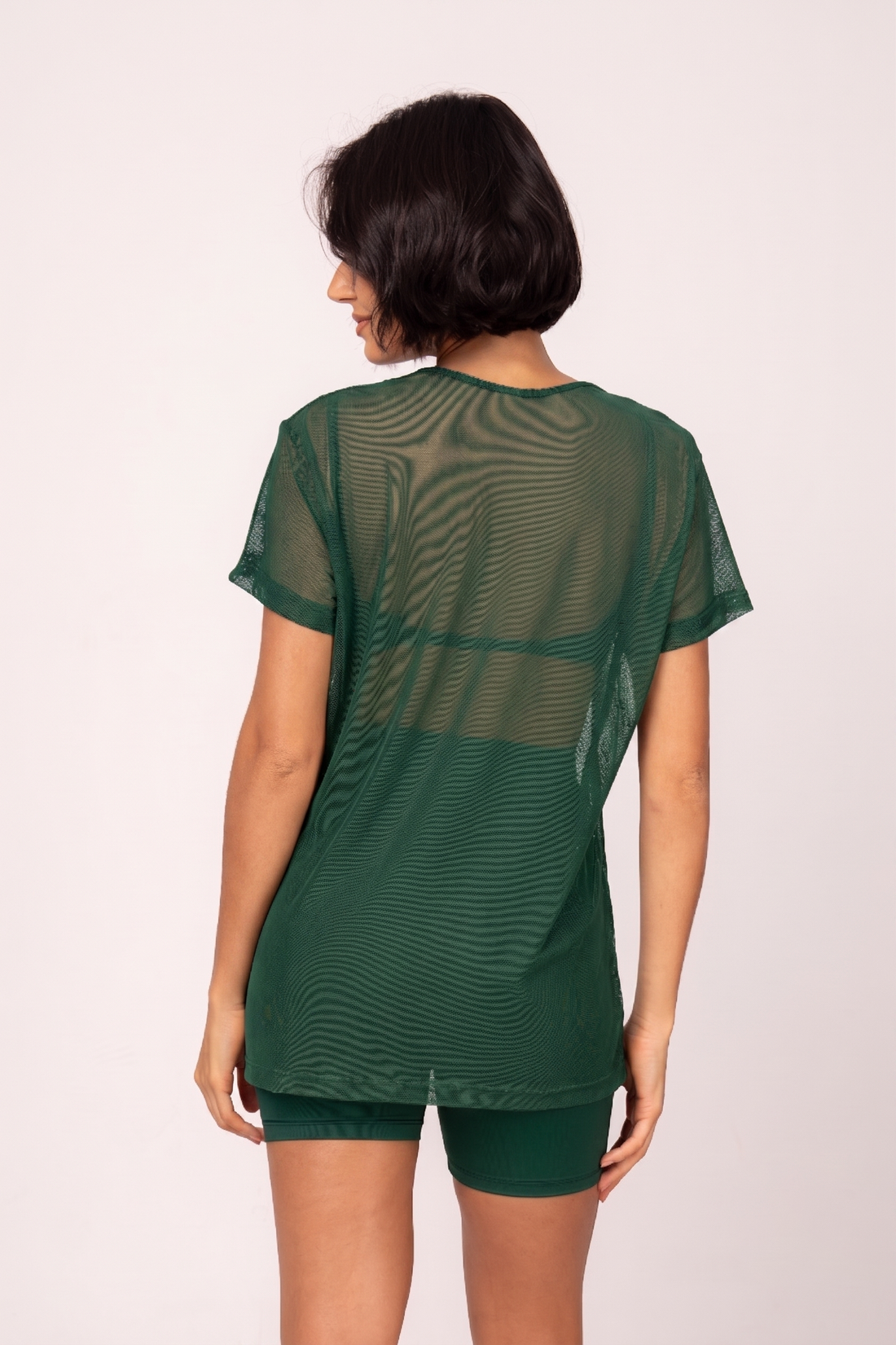 Blusa Tule Verde Florest