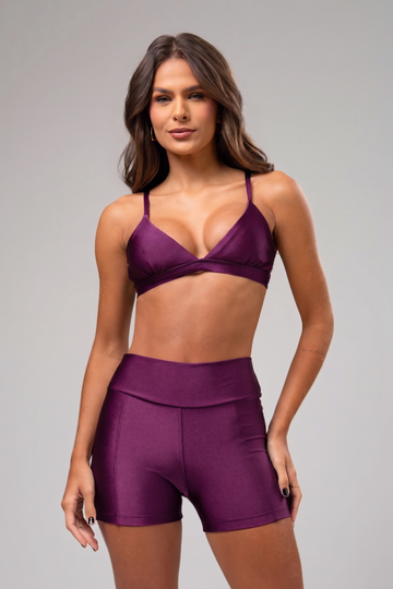 Conjunto Short e Top V Glow Açaí