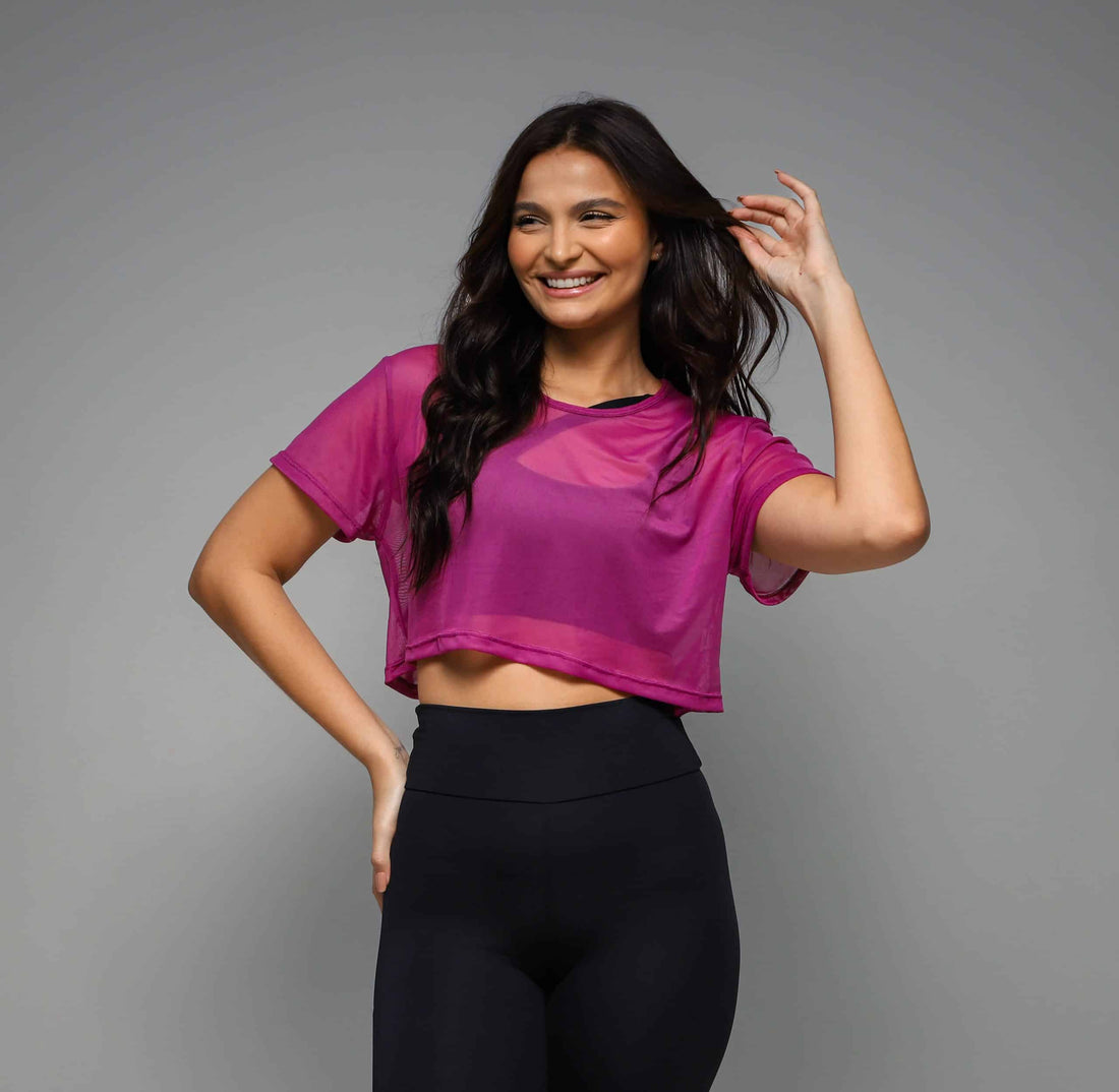 Cropped Tule Magenta