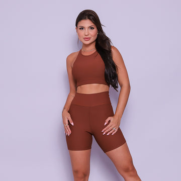 Conjunto Short e Top Nadador Avelã Flow