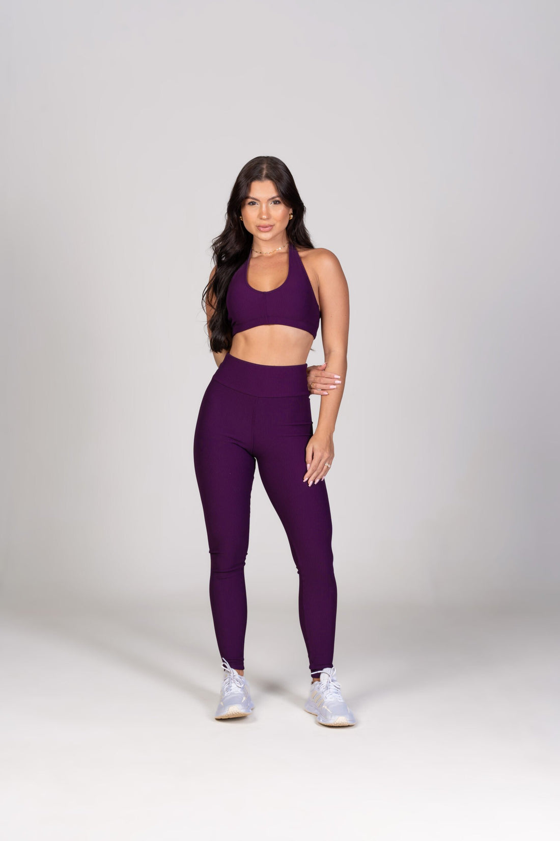 Conjunto Legging e Top Frente Única Açaí Flow