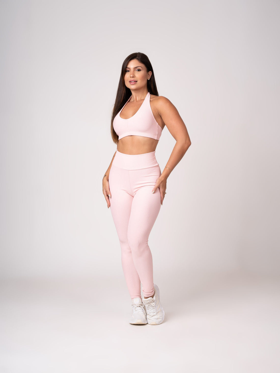 Conjunto Legging e Top Frente Única Rosa Seco Flow