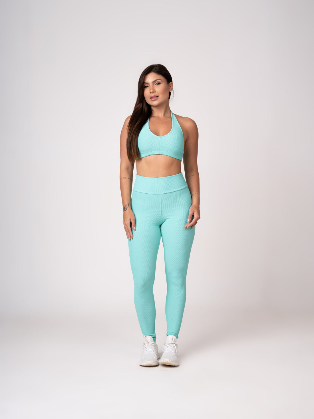 Conjunto Legging e Top Frente Única Menta Flow