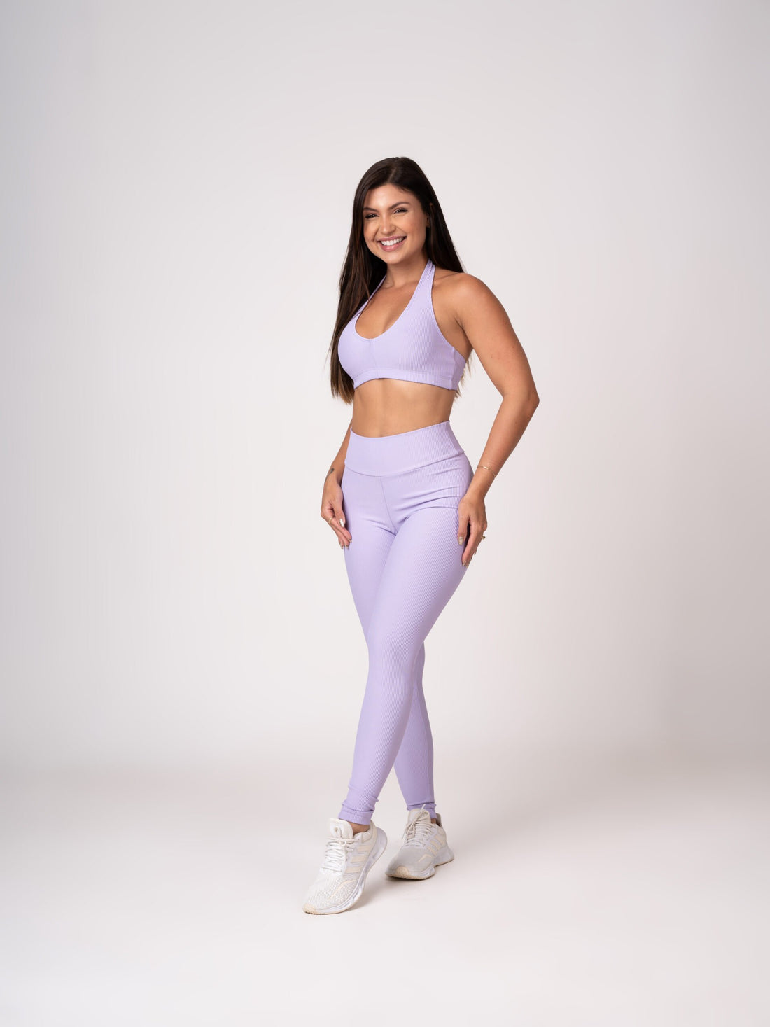 Conjunto Legging e Top Frente Única Lavanda Flow