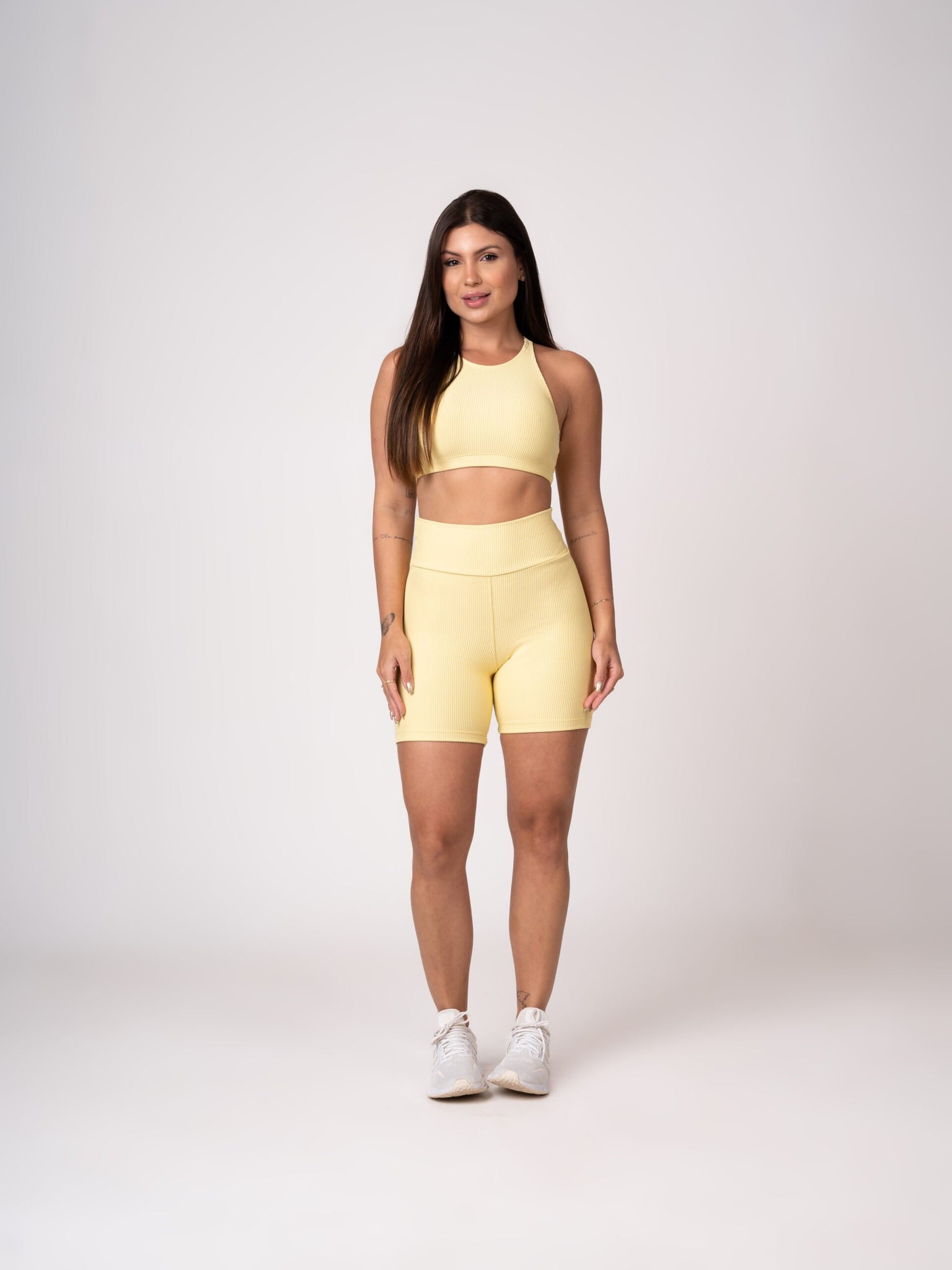 Conjunto Short e Top Nadador Amarelo Manteiga Flow