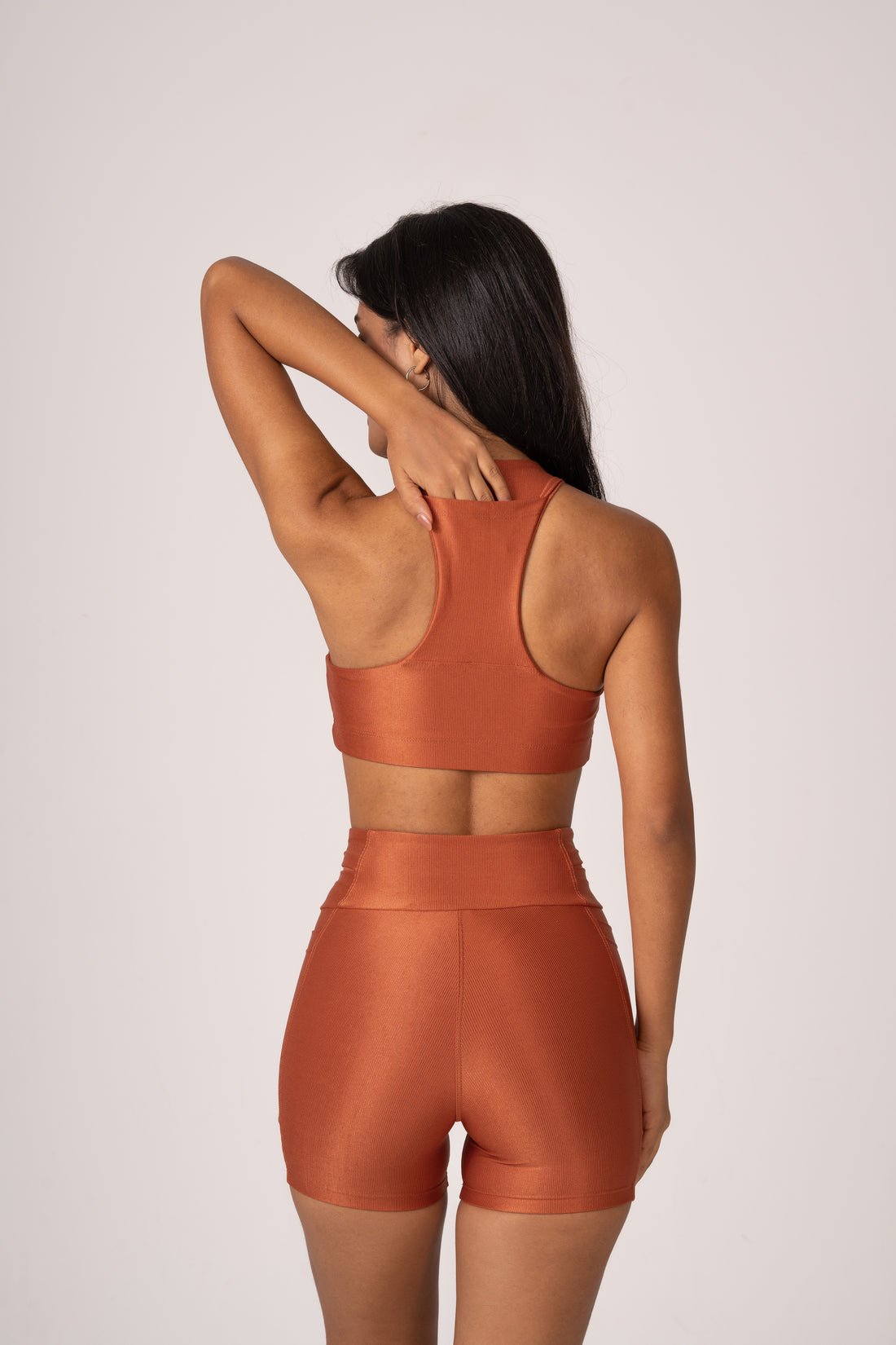 Conjunto Short e Top Runner Lovers Terracota