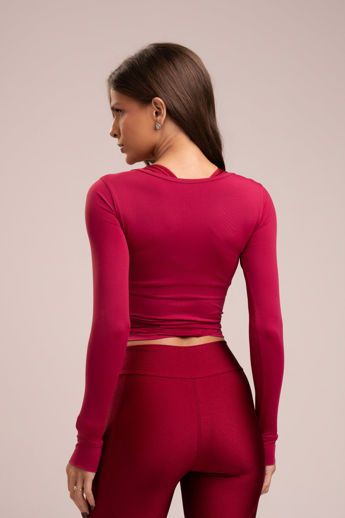 Top Ballet Wrap Bordô