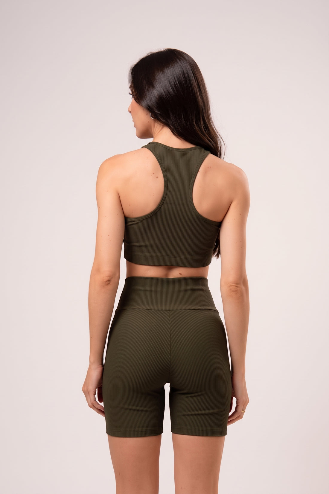 Conjunto Short e Top Nadador Flow Verde Musgo