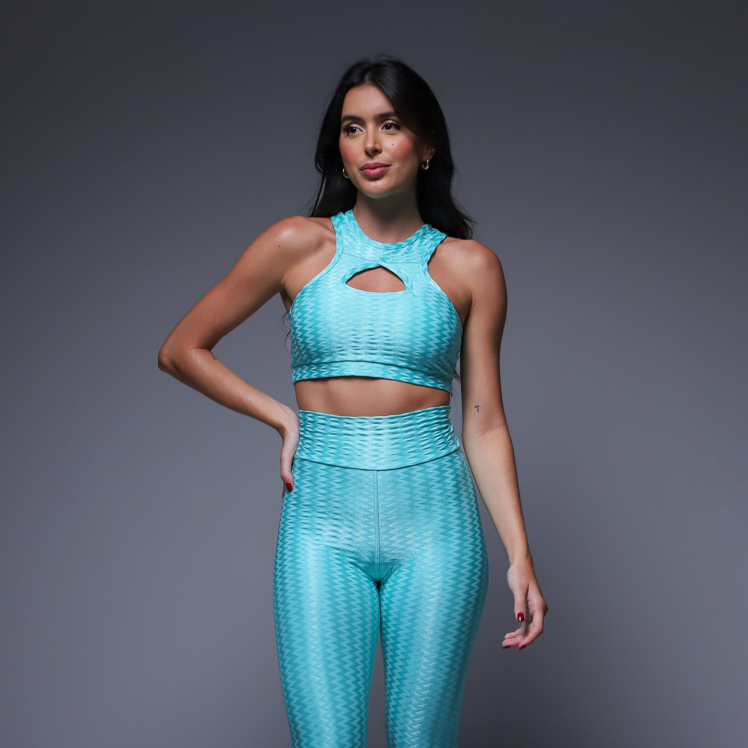 Dry fit sports bra turquoise – Moda Active